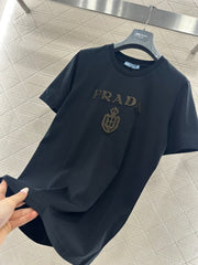 Gold-Stamped Logo T-Shirt
