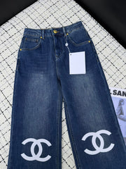 Logo Appliqué Straight Leg Jeans