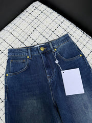 Logo Appliqué Straight Leg Jeans
