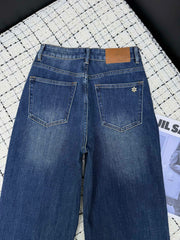 Logo Appliqué Straight Leg Jeans