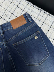 Logo Appliqué Straight Leg Jeans