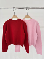 Casual Knitted Long-Sleeve Sweater