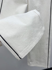 Embroidered logo wide-leg pants