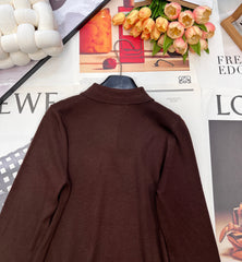 Polo collar knit sweater