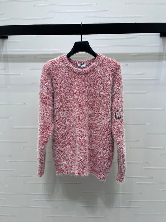 Mohair Crew Neck Knit Sweater