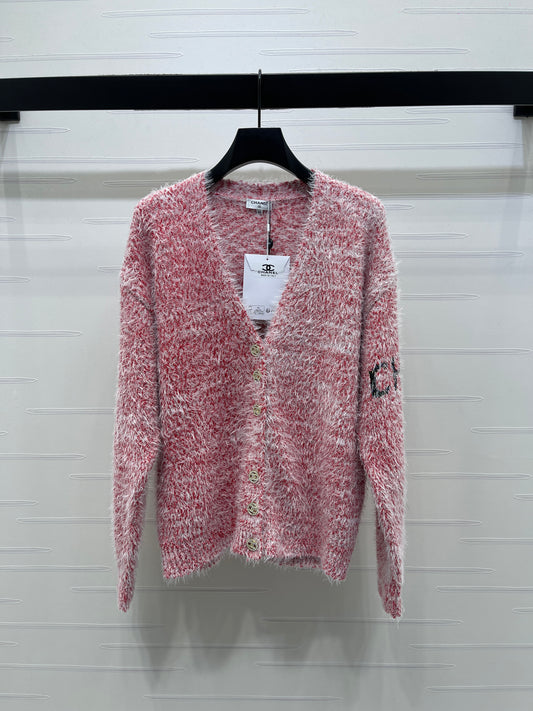 Mohair Crew Neck Knit cardigan