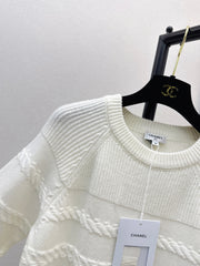 Creamy White Cable Knit Sweater