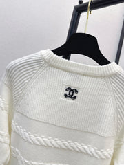 Creamy White Cable Knit Sweater