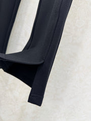 High-waisted flared trousers
