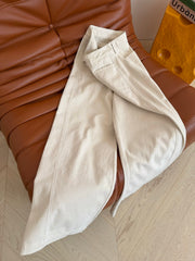 Jeans with leather patch detailing