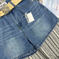 Rhinestone-embroidered logo pocket shorts