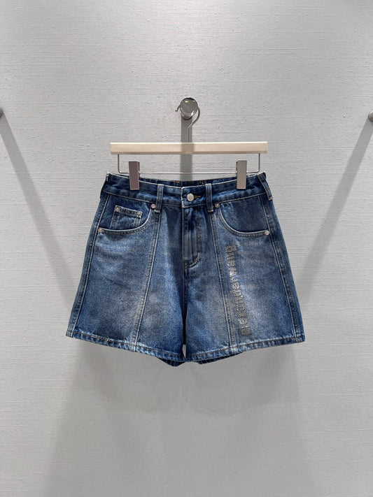 Retro High-Waisted Denim Shorts