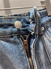 Retro High-Waisted Denim Shorts