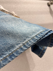 Embroidered and Rhinestone Denim Shorts