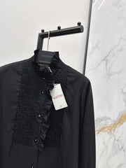 Ruffled Tencel Shirt