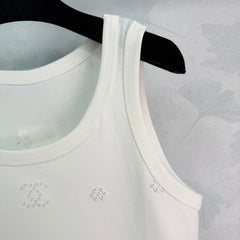 White openwork vest