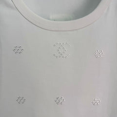 White openwork vest