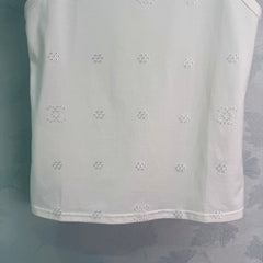 White openwork vest