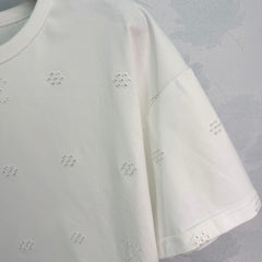 White embroidered T-shirt