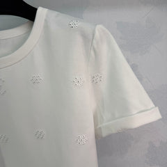 White embroidered T-shirt