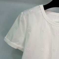 White embroidered T-shirt