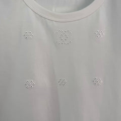White embroidered T-shirt