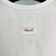 White embroidered T-shirt