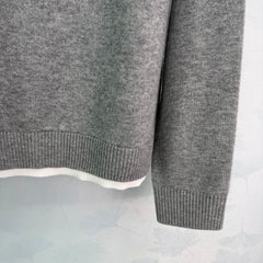 Half-zip collar knit sweater