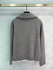 Half-zip collar knit sweater