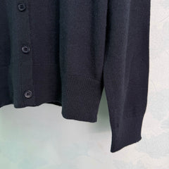 Peter Pan Collar Knit Long-Sleeve Cardigan