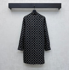 Ribbon-front shirt dress