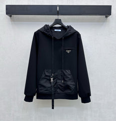 Patchwork Hooded Sweatshirt