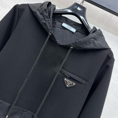 Patchwork Hooded Sweatshirt