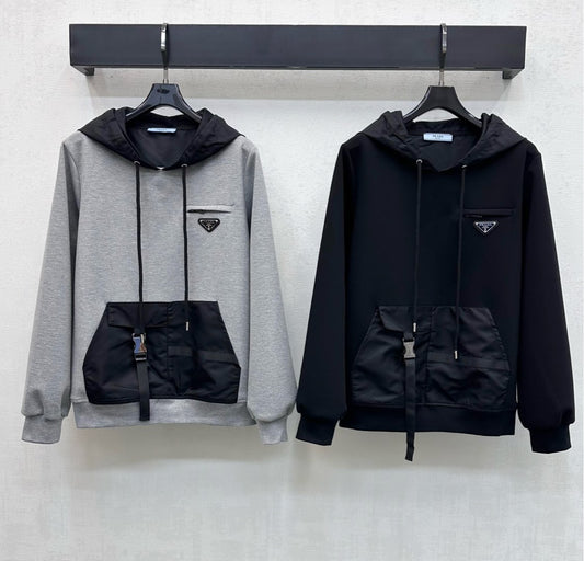 Patchwork Hooded Sweatshirt