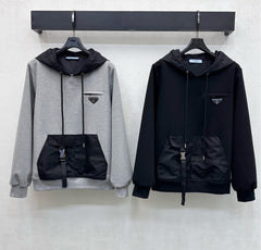Patchwork Hooded Sweatshirt
