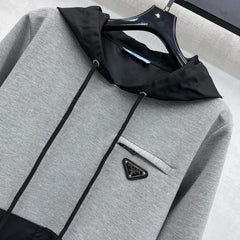 Patchwork Hooded Sweatshirt