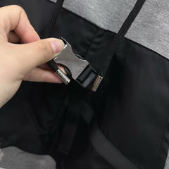 Patchwork Hooded Sweatshirt