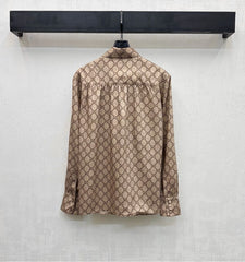Tie-front Print Shirt