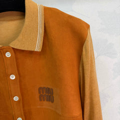 Suede Collar Cardigan