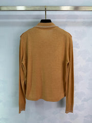 Suede Collar Cardigan