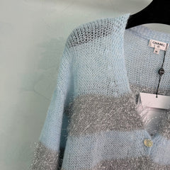 Light green knitted cardigan