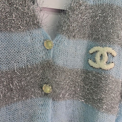 Light green knitted cardigan
