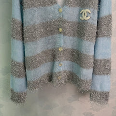 Light green knitted cardigan