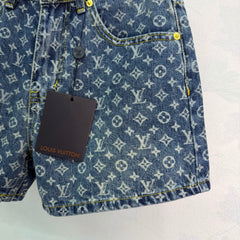 Monogram Jacquard Denim Shorts