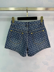 Monogram Jacquard Denim Shorts