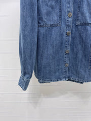 Collared Denim Shirt Jacket
