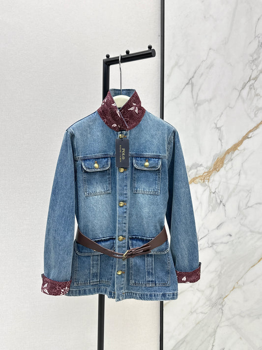 Vintage distressed denim jacket