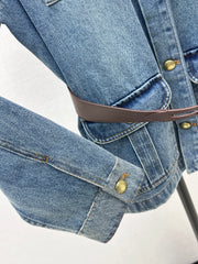 Vintage distressed denim jacket