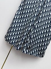 Printed color-blocked pants