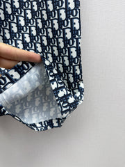 Printed color-blocked pants